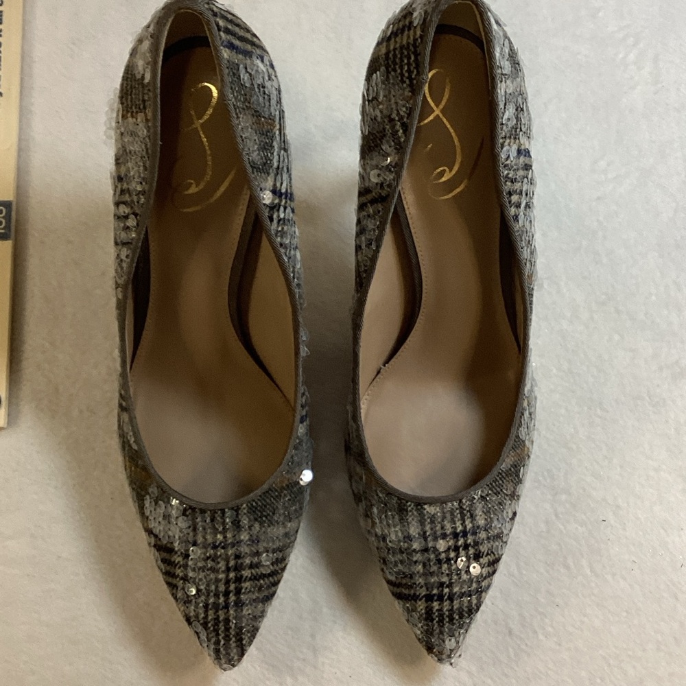 Sam Edelman Sequin Plaid Heels - Picture 4 of 5